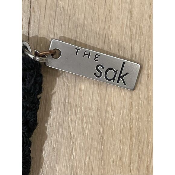 The Sak Black Crochet Handbag Tote Hobo Boho Bag EUC - Picture 3 of 9